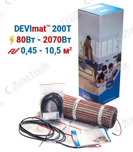 Мат для обігріву приміщень Деви мат 200т з підвищеною потужністю