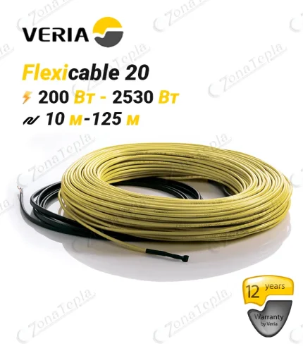 Нагрівальний кабель Верія для теплих підлог потужність до 200 вт на метр