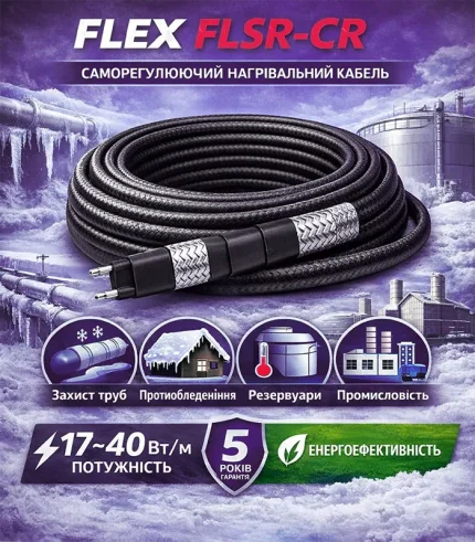 Нагрівальний саморегулюючий кабель Flex